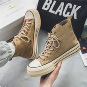 Aurelia Leather – High-top suede sneakers with platform sole for an elegant look and ultimate comfort-Cramta
