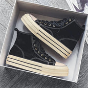 Aurelia Leather – High-top suede sneakers with platform sole for an elegant look and ultimate comfort-Cramta