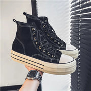 Aurelia Leather – High-top suede sneakers with platform sole for an elegant look and ultimate comfort-Cramta