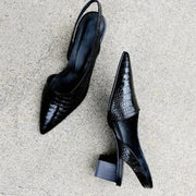 Lara Croco Orthopedic Pumps – Sophisticated Elegance and Ergonomic Comfort for Everyday Use-Cramta