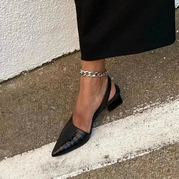 Lara Croco Orthopedic Pumps – Sophisticated Elegance and Ergonomic Comfort for Everyday Use-Cramta