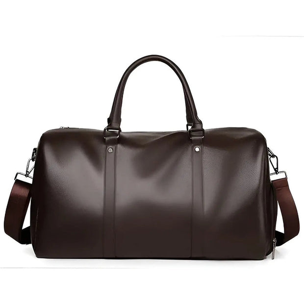Valmora Vegan Leather Travel Bag Black – Elegance and Practicality for Your Adventures-Cramta
