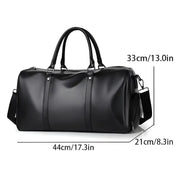 Valmora Vegan Leather Travel Bag Black – Elegance and Practicality for Your Adventures-Cramta