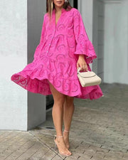 Floral Print Maxi Dress for Summer – Elegant and Handmade Polyester Dress-Cramta