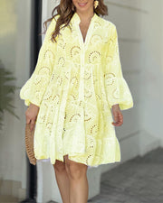 Floral Print Maxi Dress for Summer – Elegant and Handmade Polyester Dress-Cramta