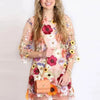 Flower Printed Short Summer Dress for Women – Premium Polyester, Casual and Elegant-Cramta