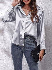 Luxurious Silk Blouse – Unparalleled Elegance and Absolute Comfort with Long Sleeves-Cramta