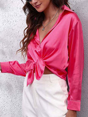 Luxurious Silk Blouse – Unparalleled Elegance and Absolute Comfort with Long Sleeves-Cramta