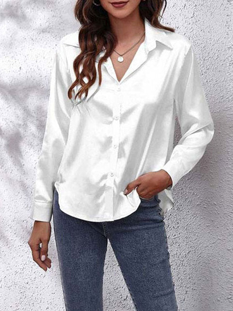Luxurious Silk Blouse – Unparalleled Elegance and Absolute Comfort with Long Sleeves-Cramta