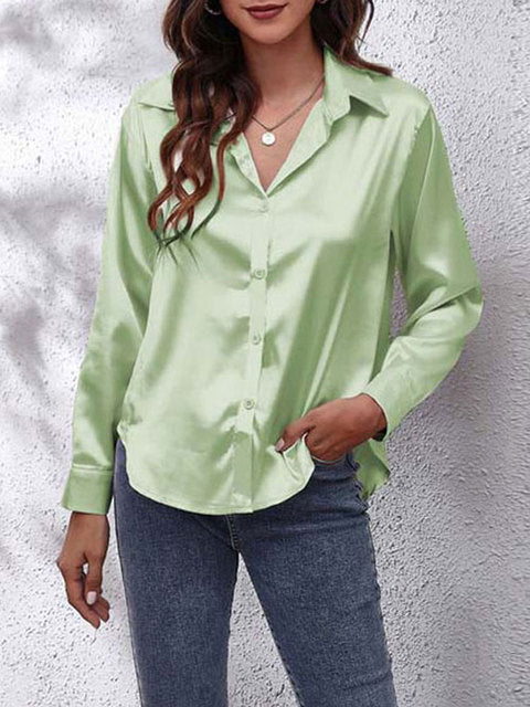 Luxurious Silk Blouse – Unparalleled Elegance and Absolute Comfort with Long Sleeves-Cramta