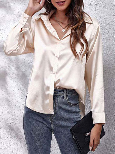 Luxurious Silk Blouse – Unparalleled Elegance and Absolute Comfort with Long Sleeves-Cramta