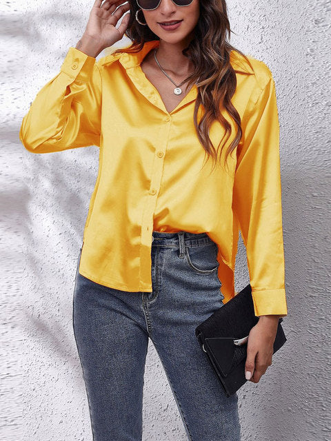 Luxurious Silk Blouse – Unparalleled Elegance and Absolute Comfort with Long Sleeves-Cramta