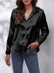 Luxurious Silk Blouse – Unparalleled Elegance and Absolute Comfort with Long Sleeves-Cramta