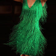 Women's Wrap Dress – Elegant Sophistication with V-Neck for Your Unforgettable Evenings-Cramta