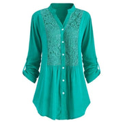 Hailei Long Blouse with Flowing Pof Movements – Unmatched Elegance and Comfort for the Office-Cramta