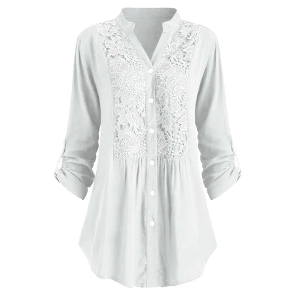 Hailei Long Blouse with Flowing Pof Movements – Unmatched Elegance and Comfort for the Office-Cramta