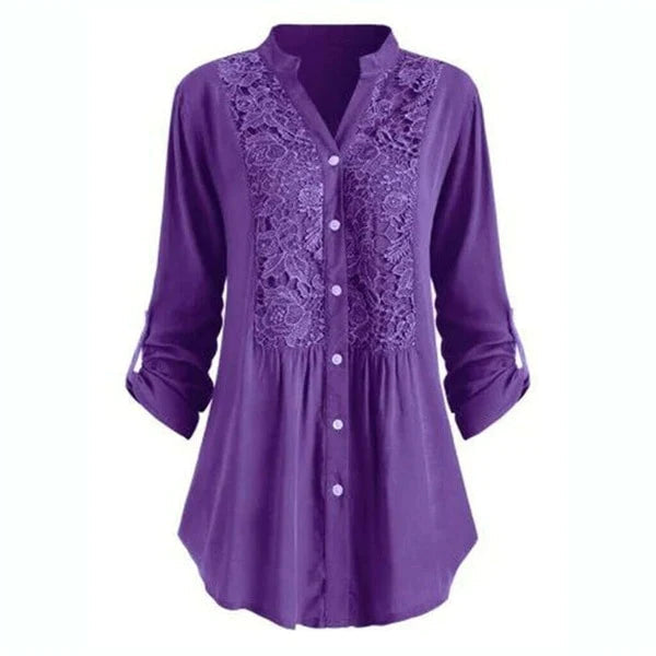 Hailei Long Blouse with Flowing Pof Movements – Unmatched Elegance and Comfort for the Office-Cramta