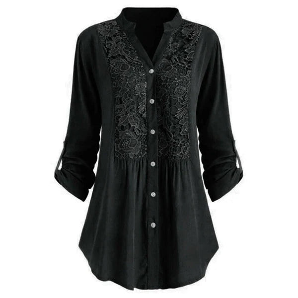 Hailei Long Blouse with Flowing Pof Movements – Unmatched Elegance and Comfort for the Office-Cramta