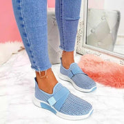Women's Slip-On Sneakers with Velcro - Combine Comfort and Style for Everyday-Cramta