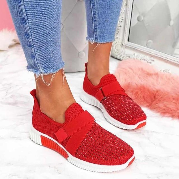 Women's Slip-On Sneakers with Velcro - Combine Comfort and Style for Everyday-Cramta
