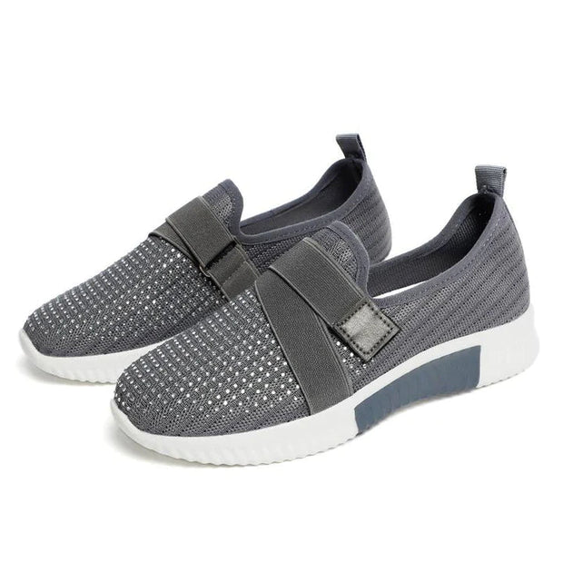 Women's Slip-On Sneakers with Velcro - Combine Comfort and Style for Everyday-Cramta