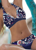 High Waisted Floral Bikini Set for Women, Two Piece Swim Suit with Adjustable Back Closure and Removable Padding, Sizes Up to 8XL-Cramta