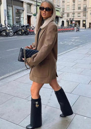 Valeria Block Heel Ankle Boots – Sophisticated Style and Unparalleled Comfort for Every Day-Cramta