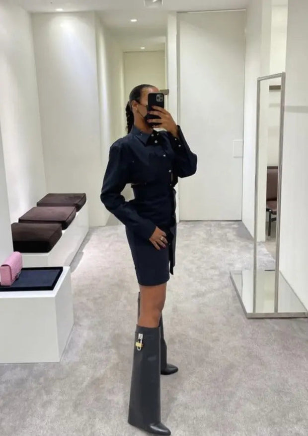 Valeria Block Heel Ankle Boots – Sophisticated Style and Unparalleled Comfort for Every Day-Cramta