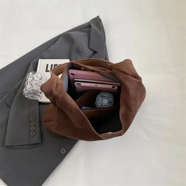 Elora Suede Shoulder Bag – Sophistication and Style for Everyday-Cramta