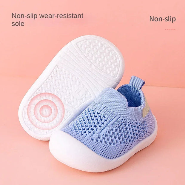 Kids Blue Sneakers Size 10 – Breathable Mesh with Non-Slip Sole for Active Play
