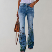 Kjellfrid Women's Flare Jeans – Trendy Style, Bright Print, Incomparable Comfort for a Stylish Summer-Cramta