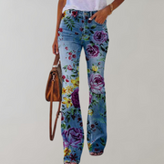 Kjellfrid Women's Flare Jeans – Trendy Style, Bright Print, Incomparable Comfort for a Stylish Summer-Cramta