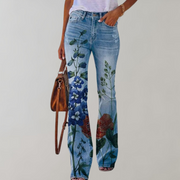 Kjellfrid Women's Flare Jeans – Trendy Style, Bright Print, Incomparable Comfort for a Stylish Summer-Cramta
