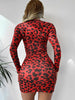 Leopard Print Mini Dress for Women – Stylish Summer Dress in Comfortable Polyester Fabric-Cramta