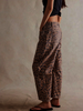 Leopard Print Wide Leg Jeans with Mid-Rise Fit for Comfortable Stylish Wear 1