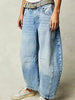 Leopard Print Wide Leg Jeans with Mid-Rise Fit for Comfortable Stylish Wear 8