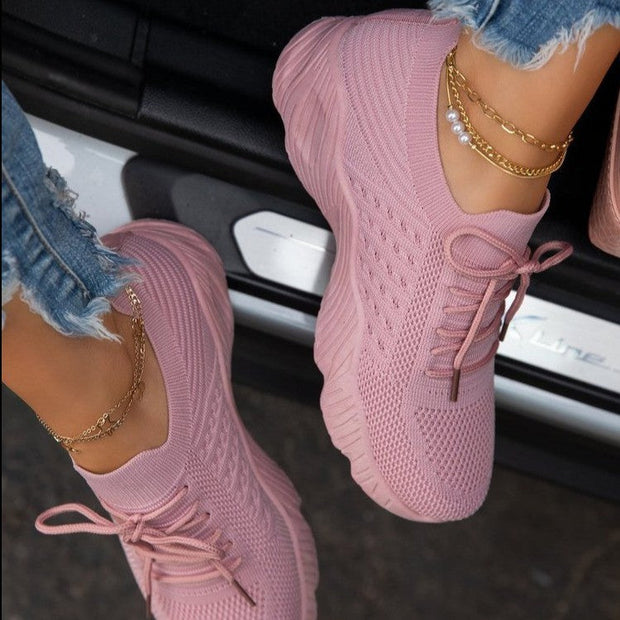 Lightweight Breathable Women's Sneakers - Non-Slip White Slip-On Sneakers for Everyday Comfort and Style-Cramta