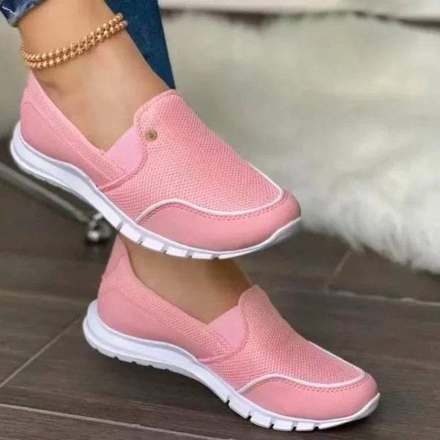 Lightweight Slip-On Sneakers for Women with 3-Arch Support, Breathable Fabric, and Cushioned Sole for Comfort and Stability-Cramta