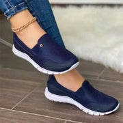 Lightweight Slip-On Sneakers for Women with 3-Arch Support, Breathable Fabric, and Cushioned Sole for Comfort and Stability-Cramta