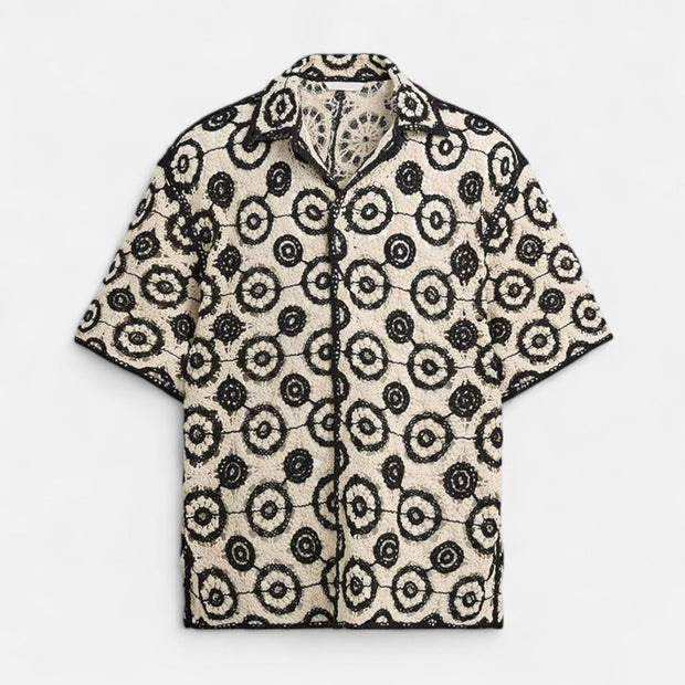 Lightweight Striped Shirt for Men – Breathable Casual Fit with Full Button-Up and Light Stretch