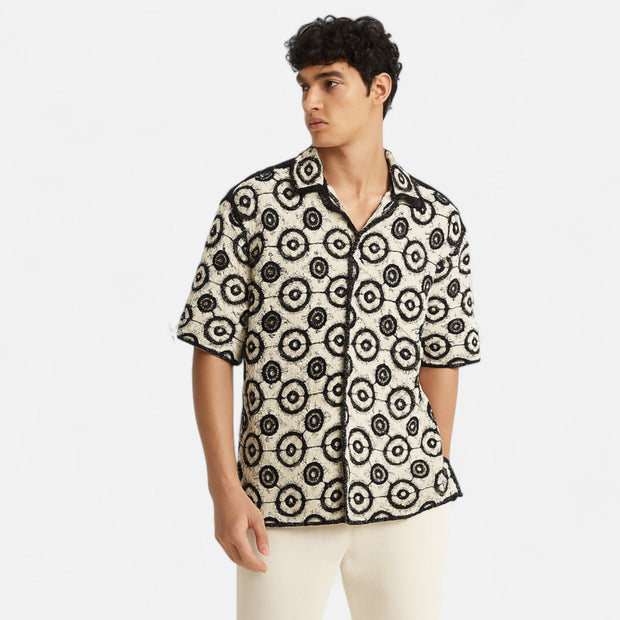Lightweight Striped Shirt for Men – Breathable Casual Fit with Full Button-Up and Light Stretch