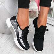 Lightweight Women's Breathable Sneakers - Comfortable Mesh Slip-On Sneakers for Walking, Available in White and Sizes 35-44