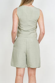 Linen Look Khaki Shorts for Men – Stylish and Comfortable Summer Wear