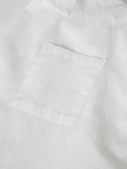 Linen Oversized Women's Shirt with V-Neck, Rounded Hem, and Front Pocket – Comfortable and Stylish
