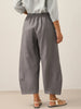 Linen Wide Leg Pants for Women – Relaxed Fit Ankle-Length with Elastic Waist and Pockets