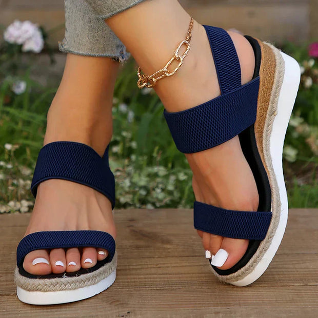 Elliana Ankle Strap Sandals with Stretch for Unmatched Comfort and Style All Day-Cramta