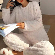 Angie's Fleece Pajama Set – Cozy Comfort and Warmth for Cocooning Nights-Cramta