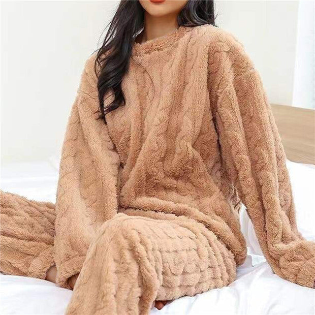 Angie's Fleece Pajama Set – Cozy Comfort and Warmth for Cocooning Nights-Cramta