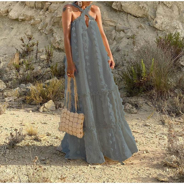 Mariana Summer Dress - Lightweight Polyester Casual Dress for Any Occasion-Cramta