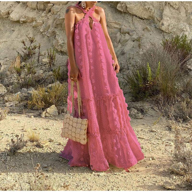 Mariana Summer Dress - Lightweight Polyester Casual Dress for Any Occasion-Cramta